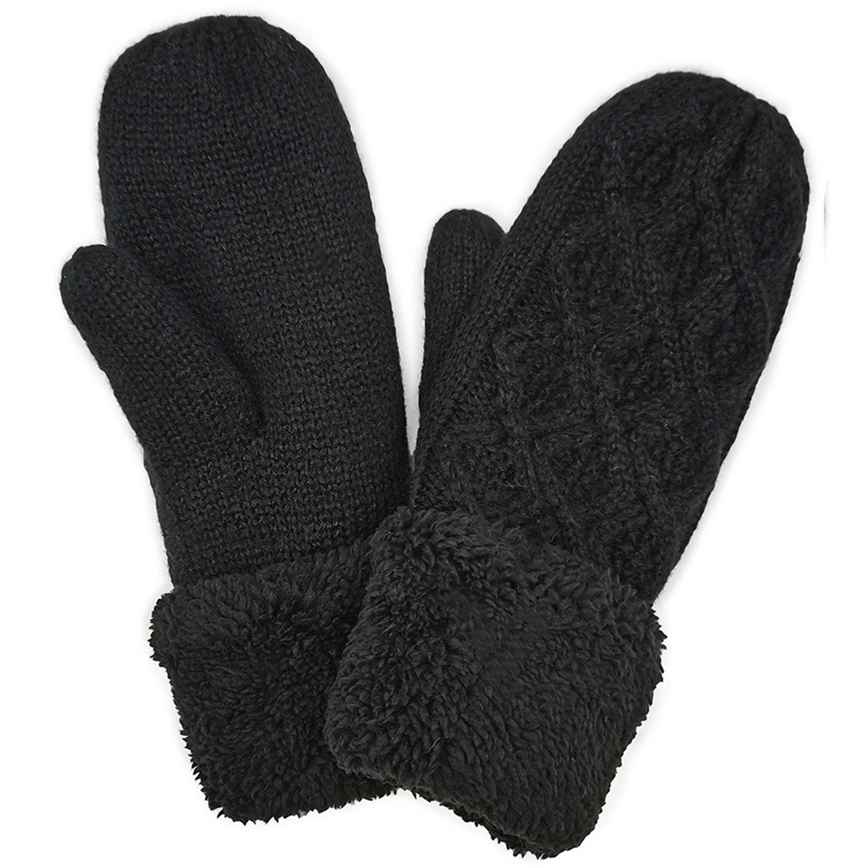 LUCERNE CABLE CUFFED MITTENS