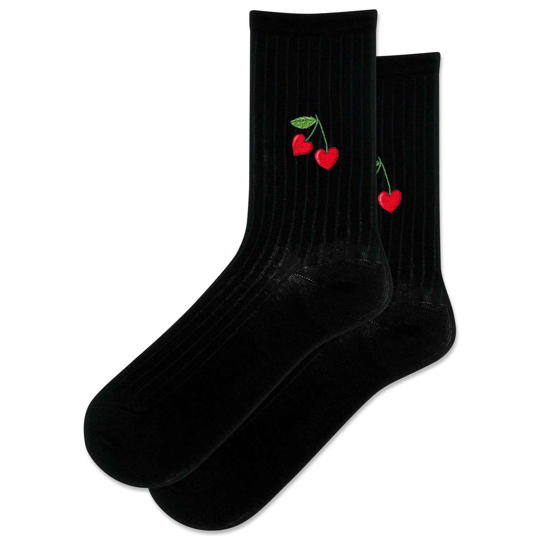 EMBROIDERY HEART WOOL SOCKS