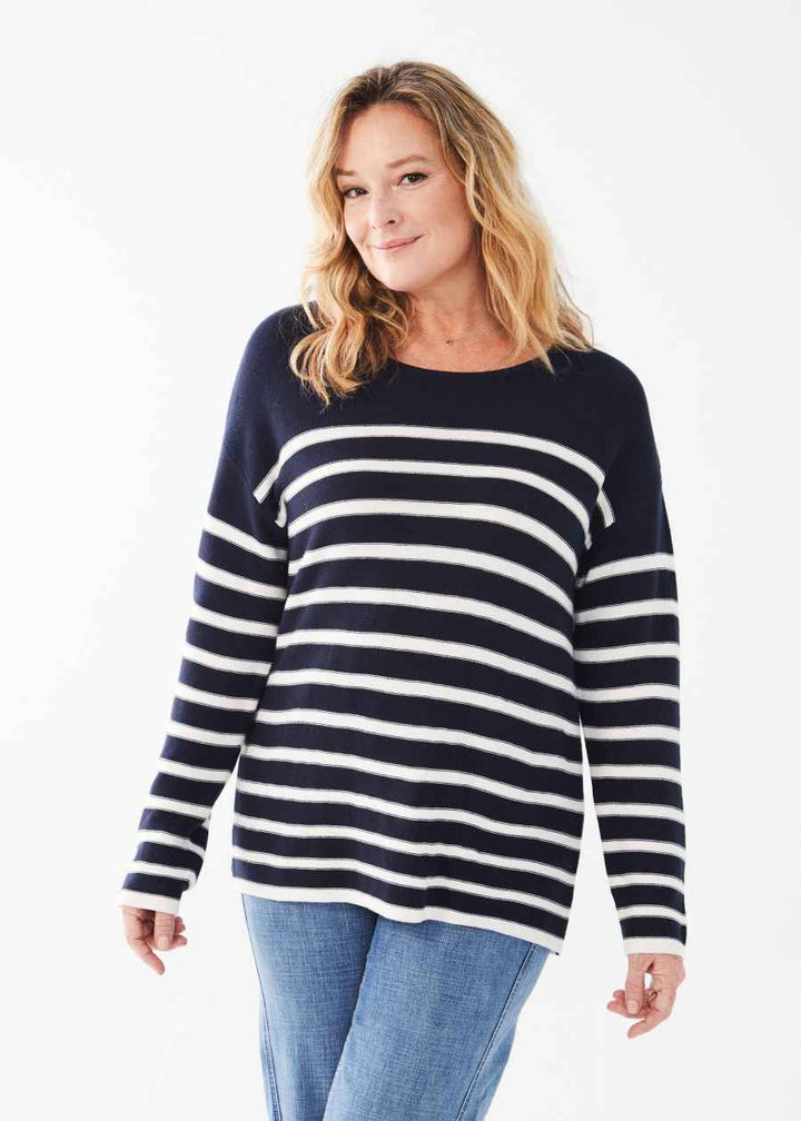 NAVY STRIPE SWEATER