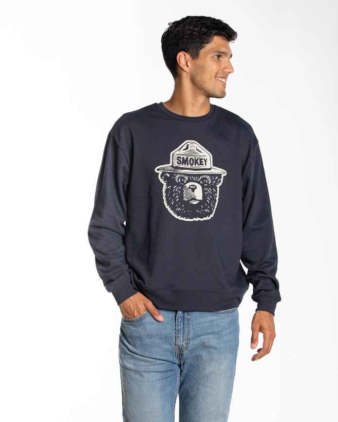 Smokey Logo Navy Crew Sweatshirt
