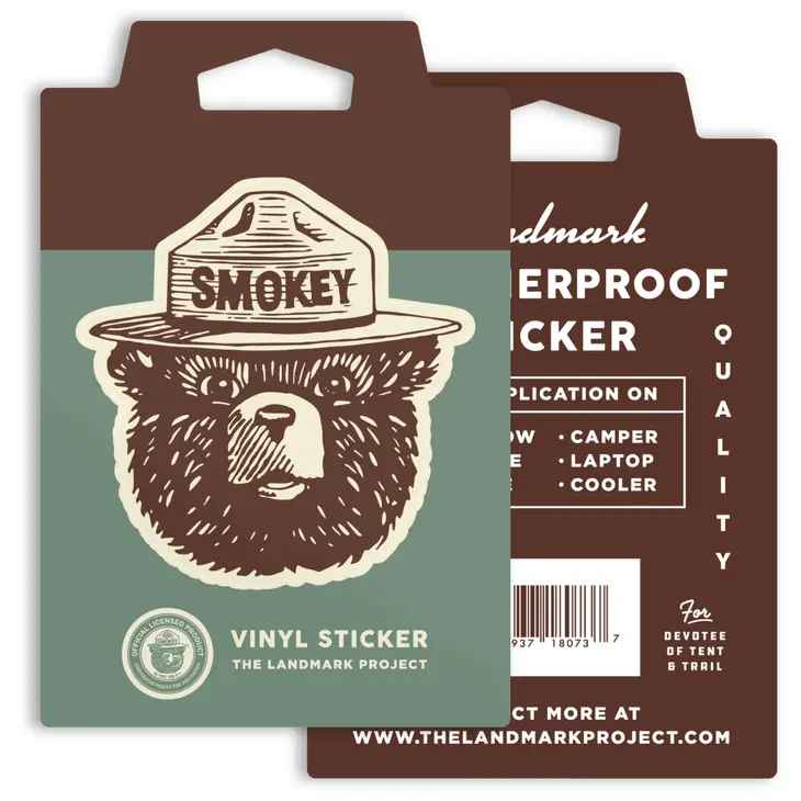 SMOKEY THE BEAR LOGO STICKER