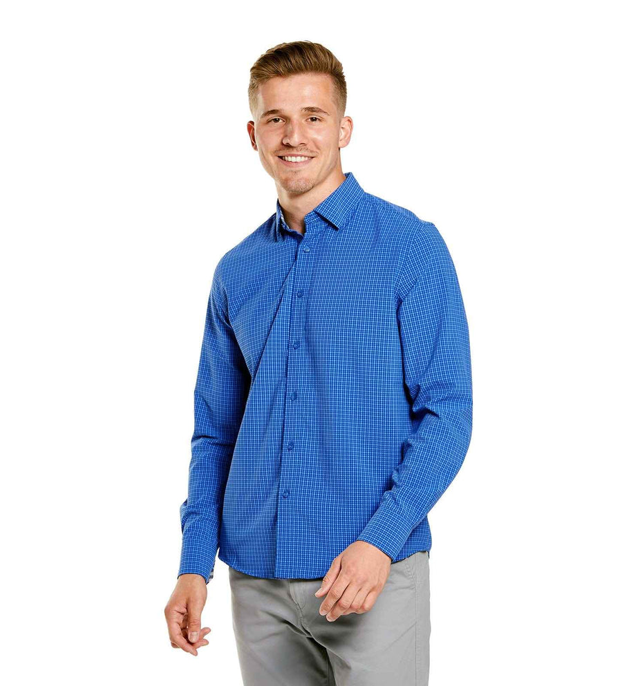 Men's True Blue Microplaid Influencer Shirt
