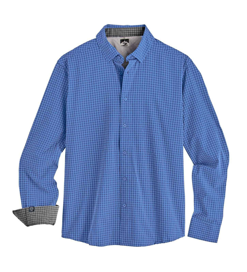 Men's True Blue Microplaid Influencer Shirt
