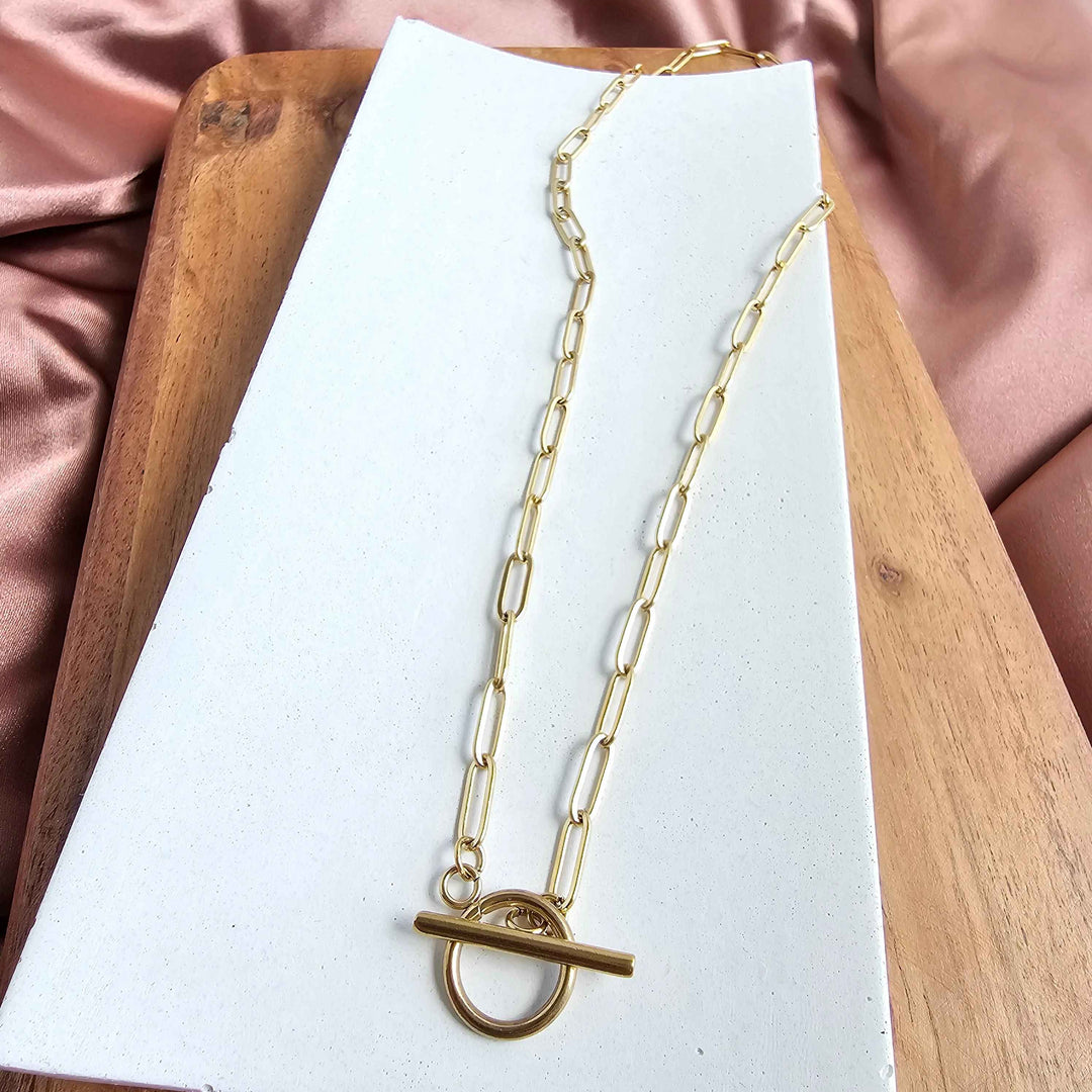 Gold 18" Luxe Paper Clip Chain