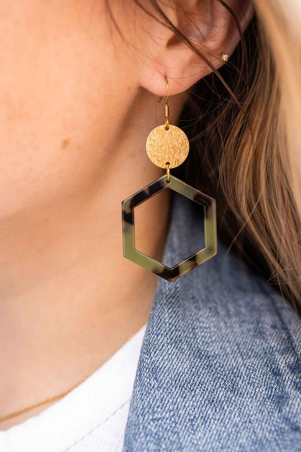 Lennox Olive Tortoise Earrings
