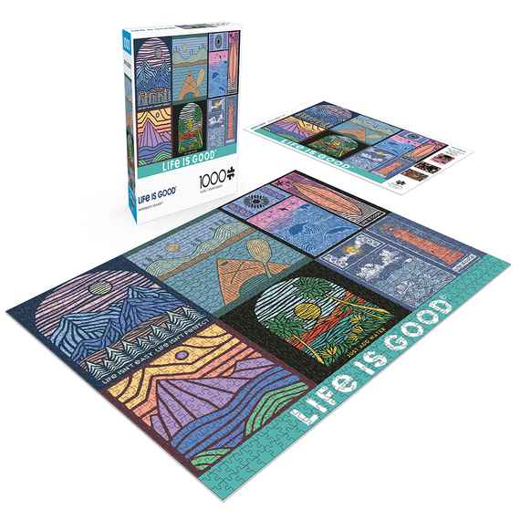 Woodblock Collage 1000 Piece Puzzle
