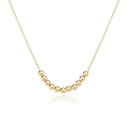 16" Gold Classic Beaded Bliss  Necklace - 2.5mm