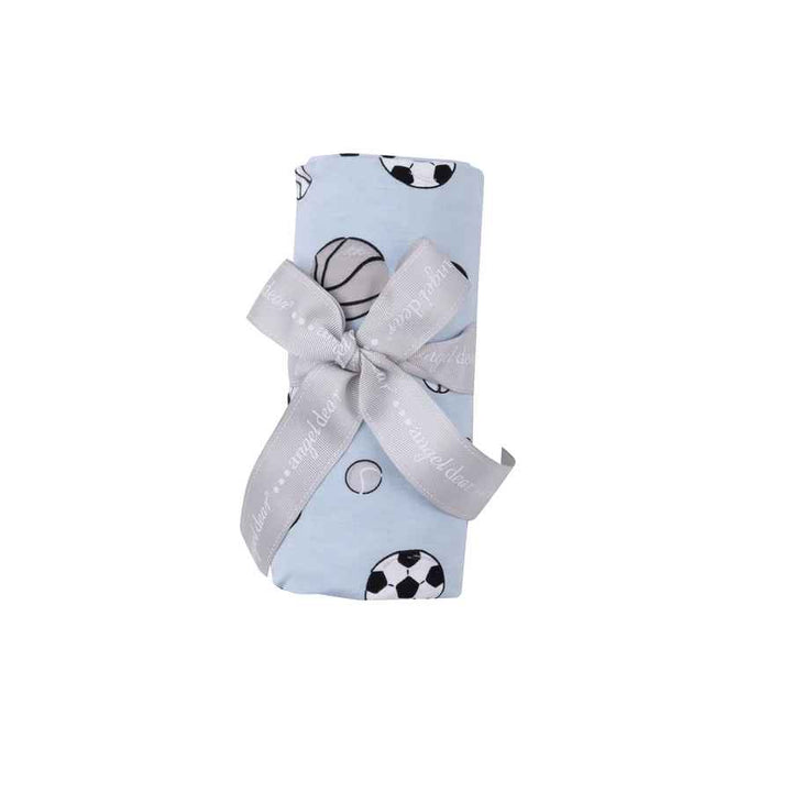 Sports Ball Blue Swaddle Blanket