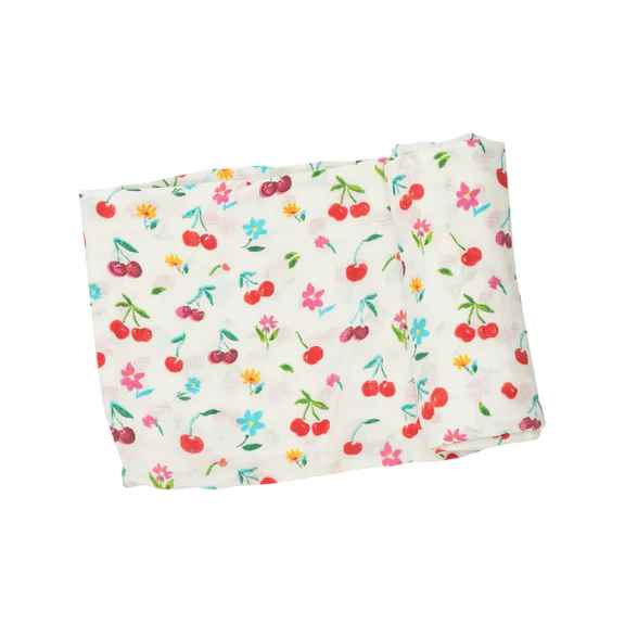 CHERRY MUSLIN SWADDLE BLANKET