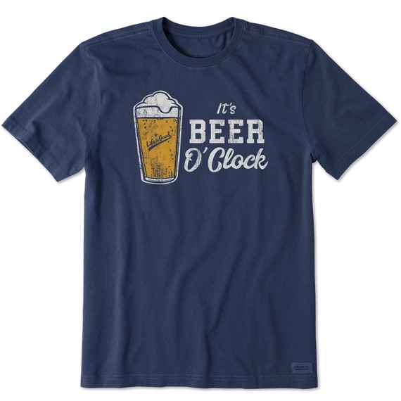 Men's It's Beer O'clock Shirt Sleeve Crusher Tee
