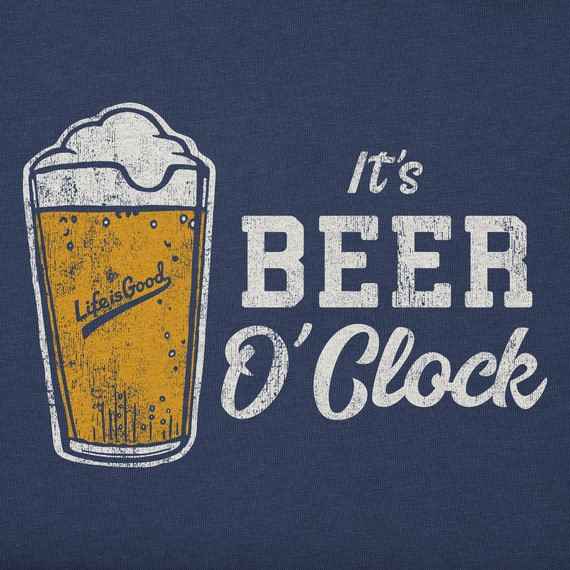 Men's It's Beer O'clock Shirt Sleeve Crusher Tee
