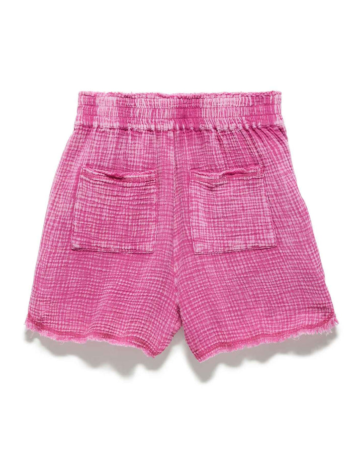 Hartville Fuchsia Gauze Pull Shorts