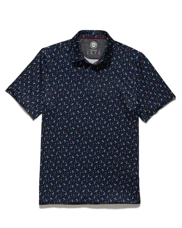 Men's Drink Print Performance Polo