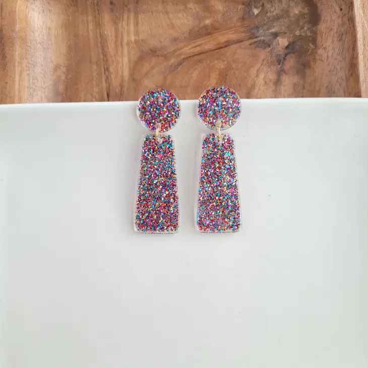 MIA RAINBOW GLITTER EARRINGS
