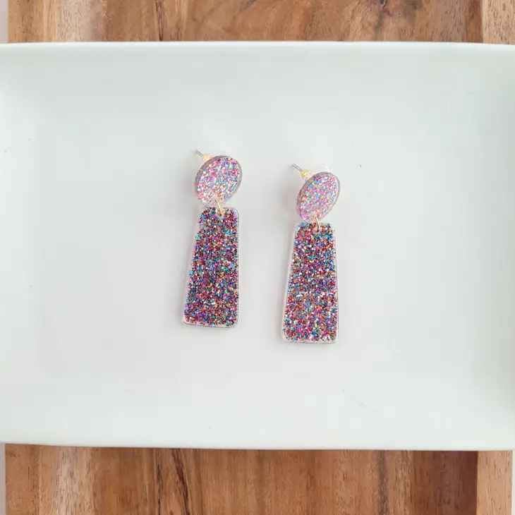 MIA RAINBOW GLITTER EARRINGS
