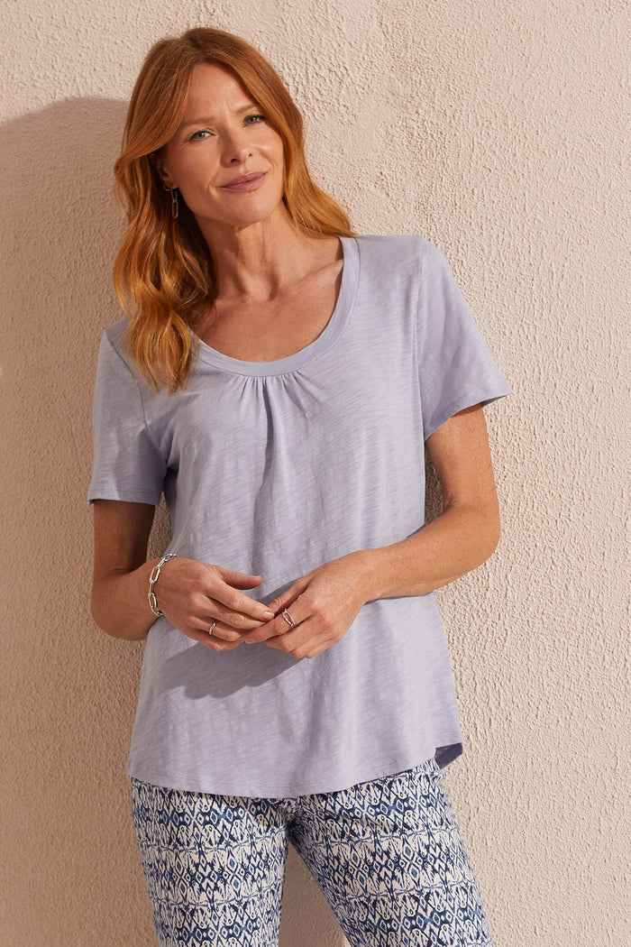 ZEN BLUE U-NECK TEE