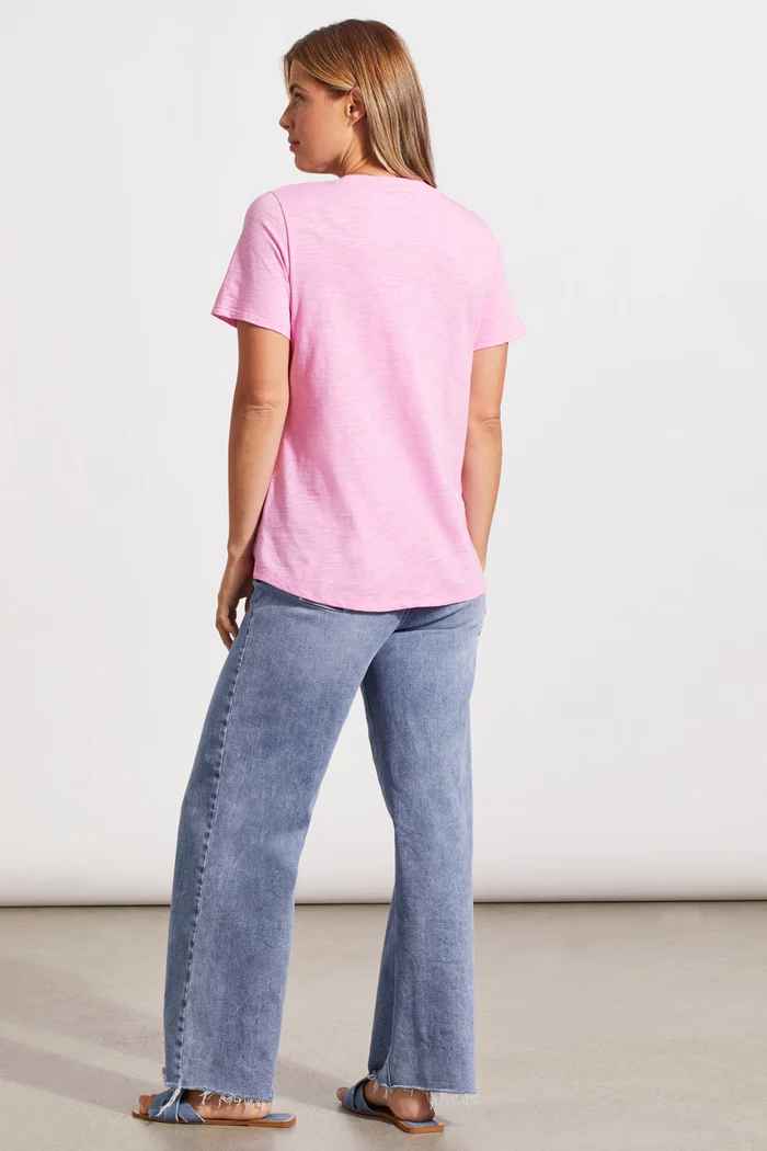 FUCHSIA PINK U-NECK TEE