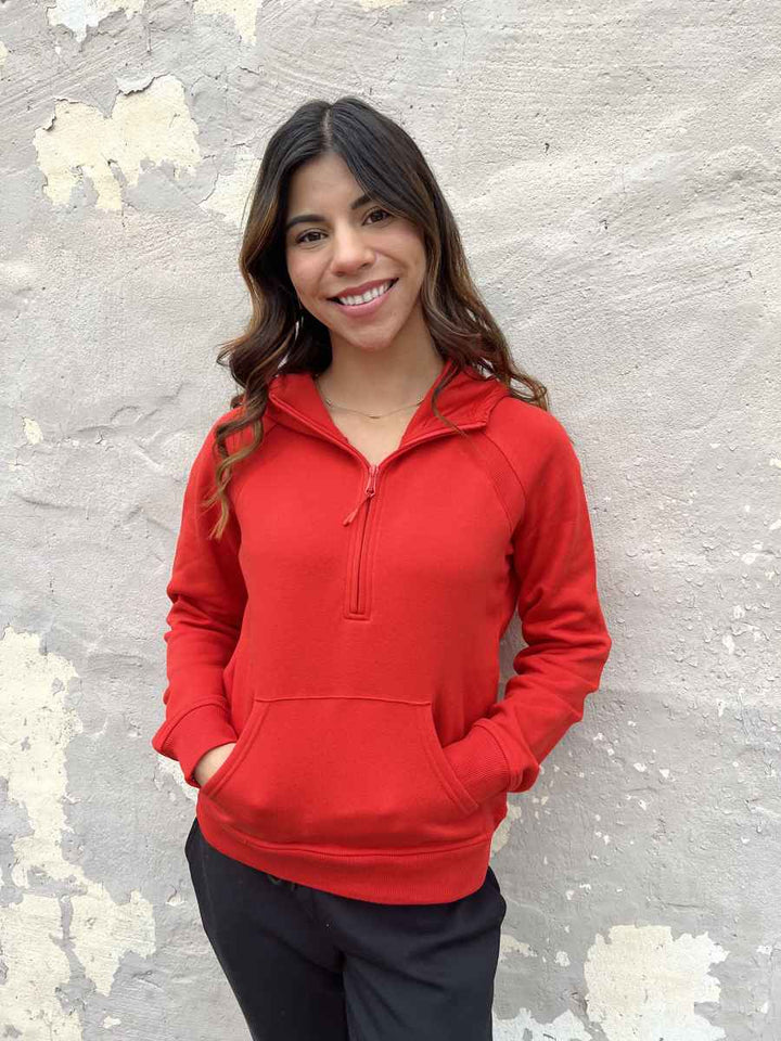 ANNA HALF ZIP HOODIE