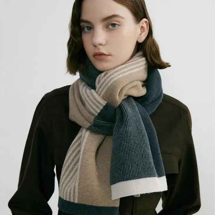 Spruce Green Combo Stripe Scarf
