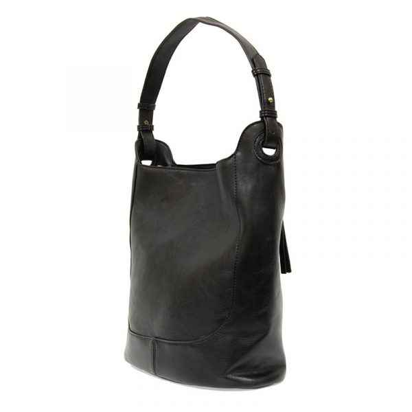 BLACK ADELE LARGE BUCKET BAG
