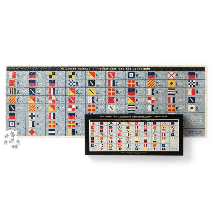 Signal Flag Urgent Message Panoramic 1000 Piece Puzzle