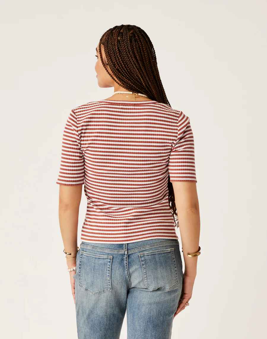 Asher Penny Stripe Rib Knit Top