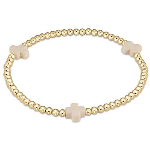 Extends - Off-White Signature Cross 3mm Bead Bracelet