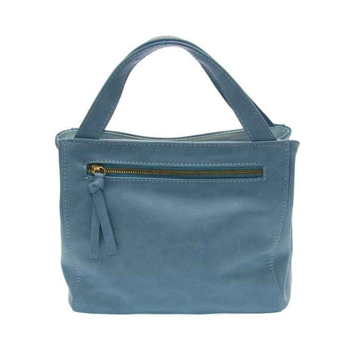 Tranquil Blue Floral Laser Cutout Crossbody Tote