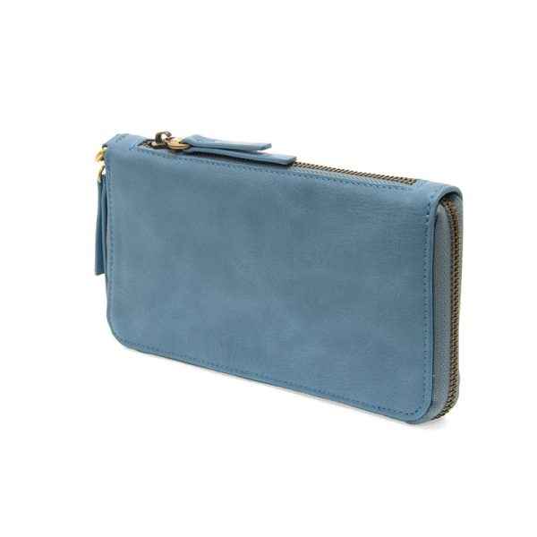 Tranquil Blue Chloe Zip Around Wallet Wristlet