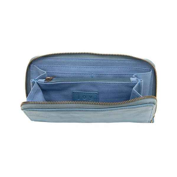 Tranquil Blue Chloe Zip Around Wallet Wristlet