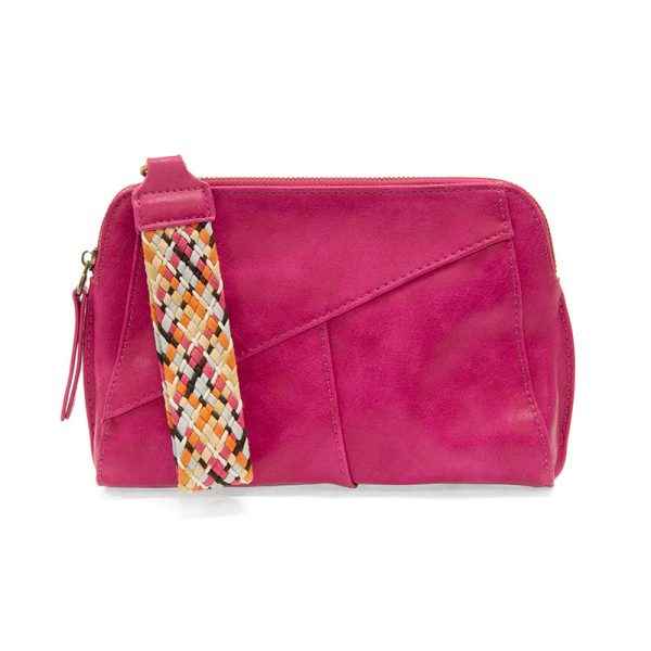 Magenta Gigi Crossbody With Woven Wrist Strap