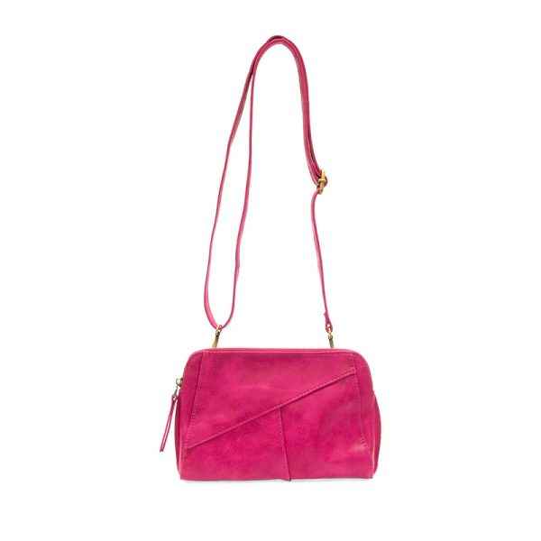 Magenta Gigi Crossbody With Woven Wrist Strap