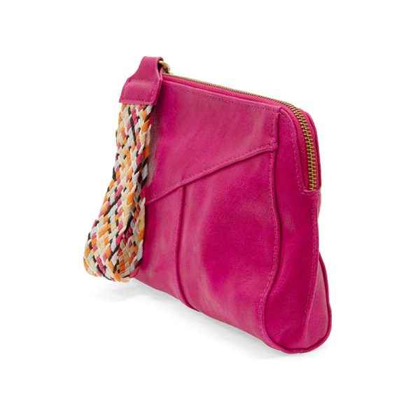 Magenta Gigi Crossbody With Woven Wrist Strap