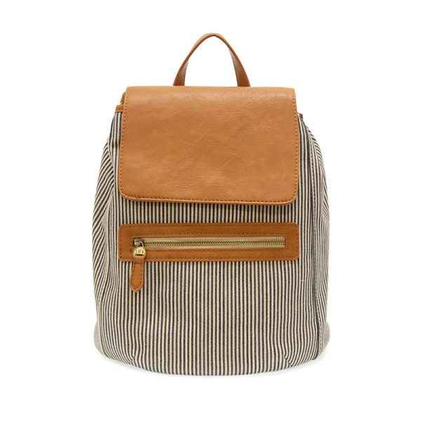 Denim Pinstripe Wren Canvas Backpack