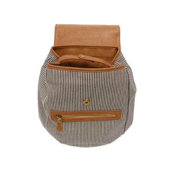 Denim Pinstripe Wren Canvas Backpack