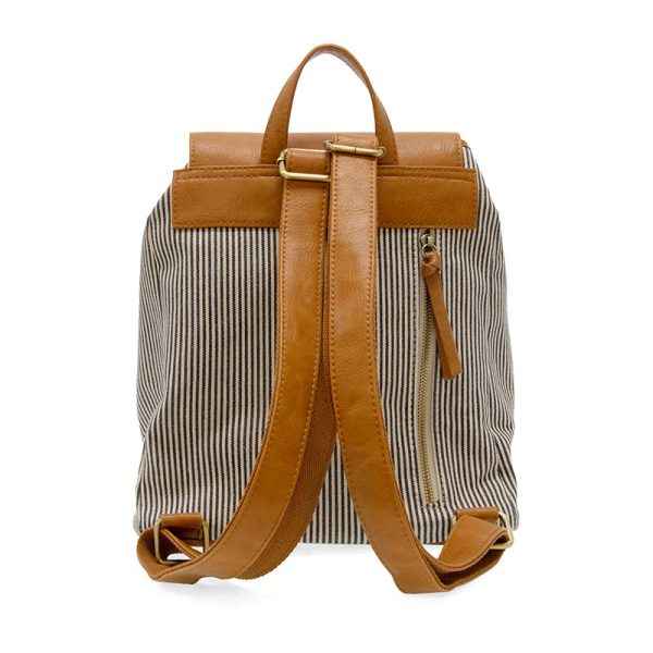 Denim Pinstripe Wren Canvas Backpack