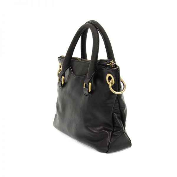 Black Stella Mini Convertible Satchel
