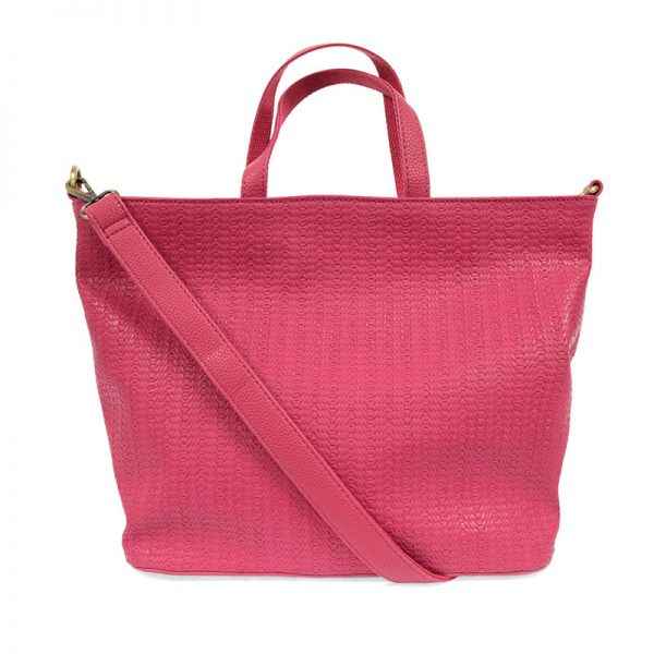 Fuchsia Woven Convertible Shopper