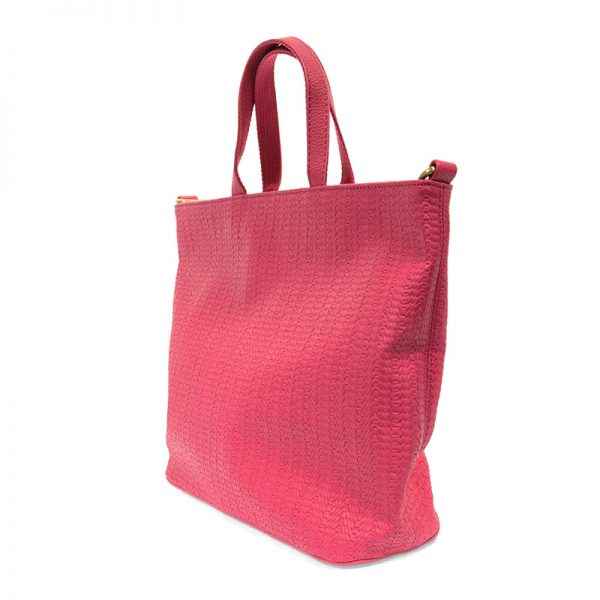 Fuchsia Woven Convertible Shopper