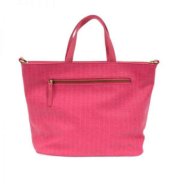 Fuchsia Woven Convertible Shopper