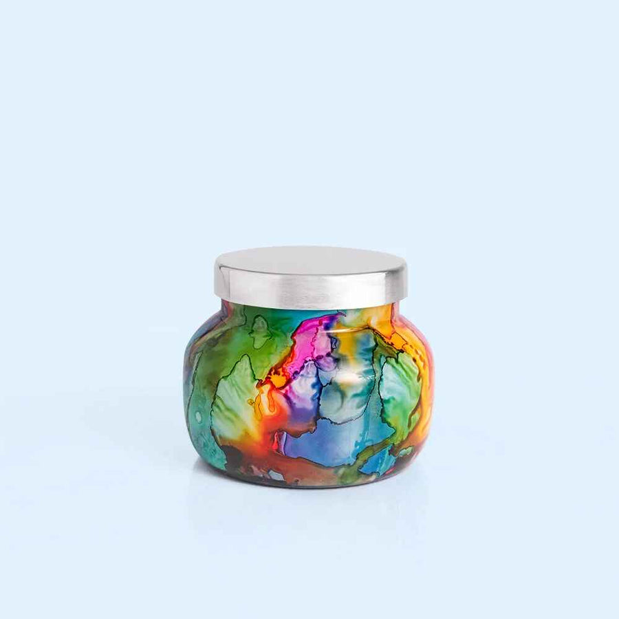 Volcano 8oz Rainbow Watercolor Petite Jar Candle
