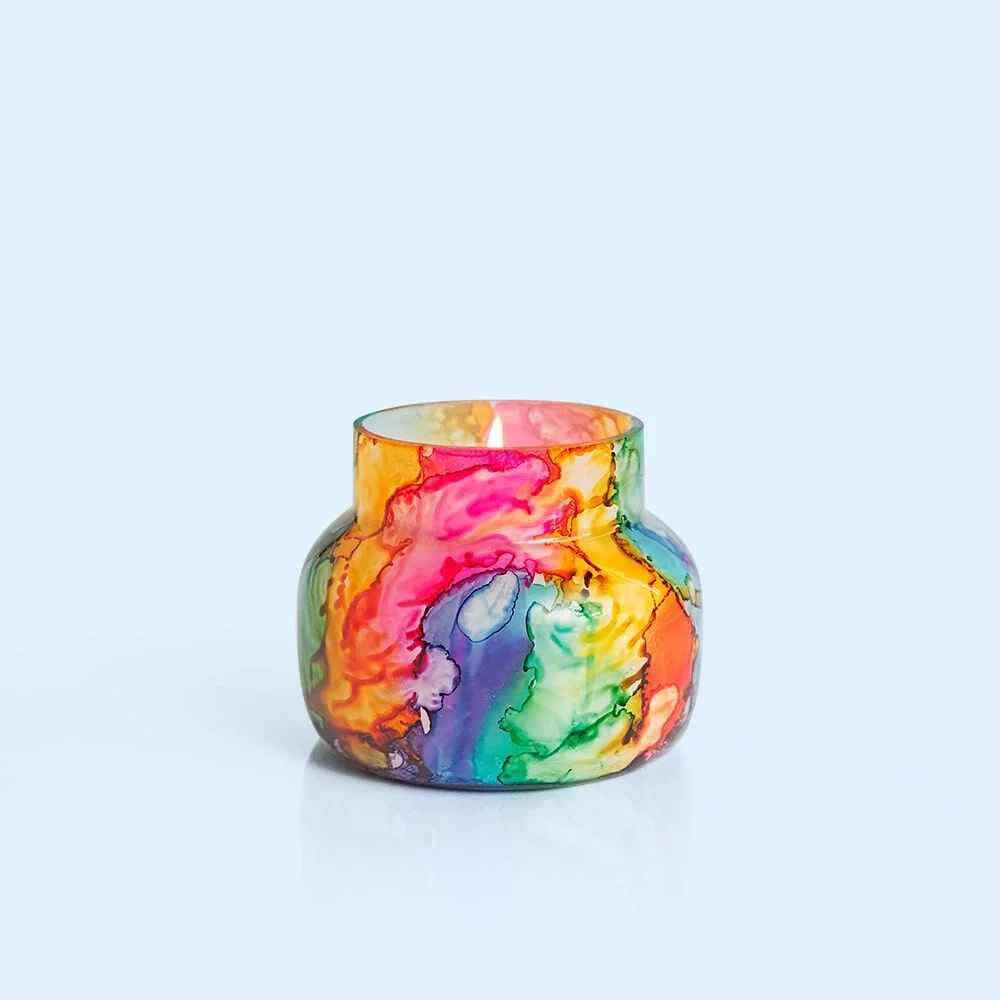 Volcano 8oz Rainbow Watercolor Petite Jar Candle
