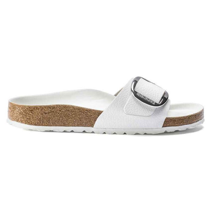 Madrid Big Buckle White Leather