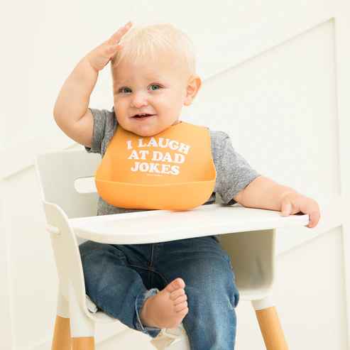 I Laugh At Dad Jokes Wonder Bib