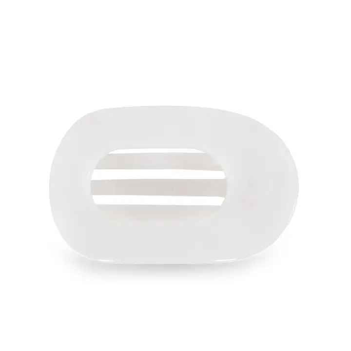 Coconut White Small Flat Round Hair Clip