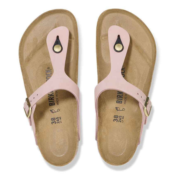 Gizeh Soft Pink Nubuck Leather Sandal