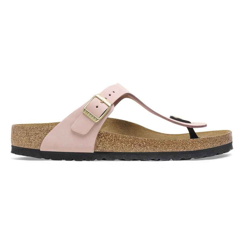 Gizeh Soft Pink Nubuck Leather Sandal