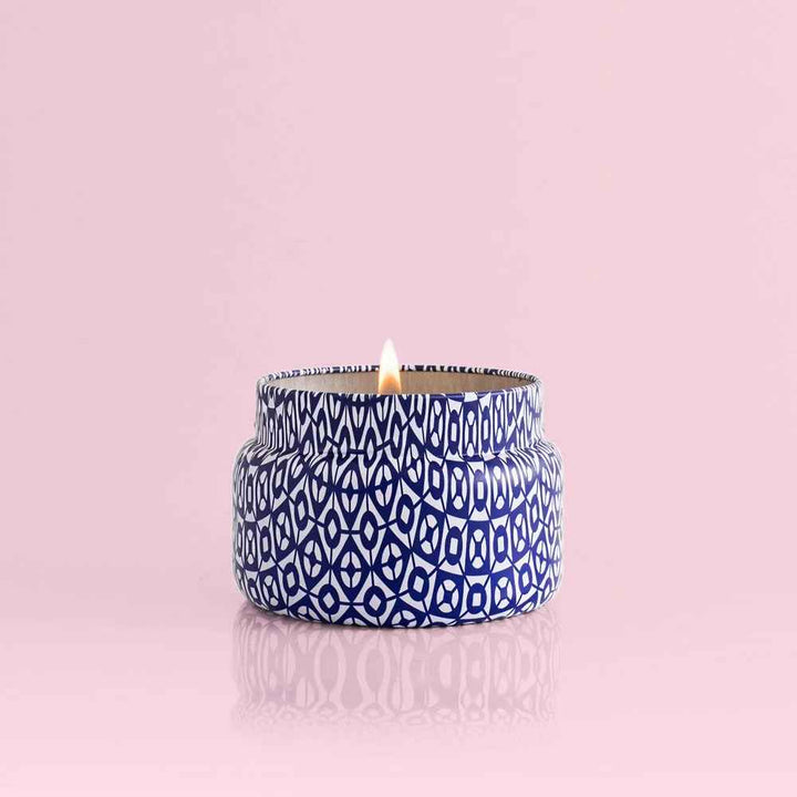 Volcano 8.5 Oz Blue Tiles Travel Tin Candle