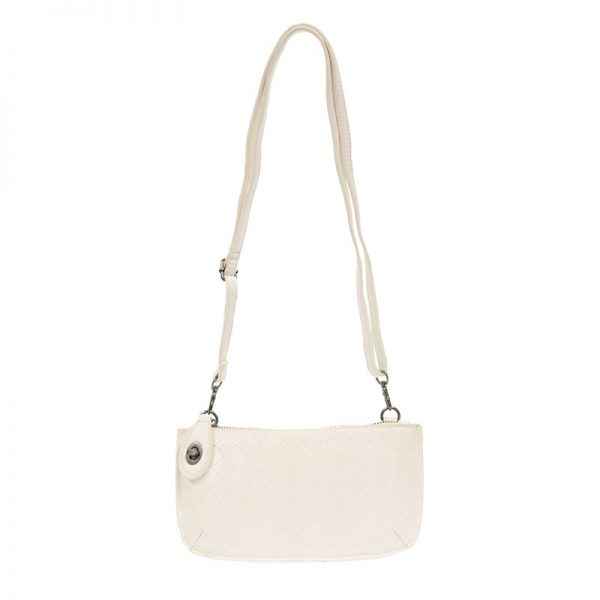 White Wide Woven Wristlet Crossbody