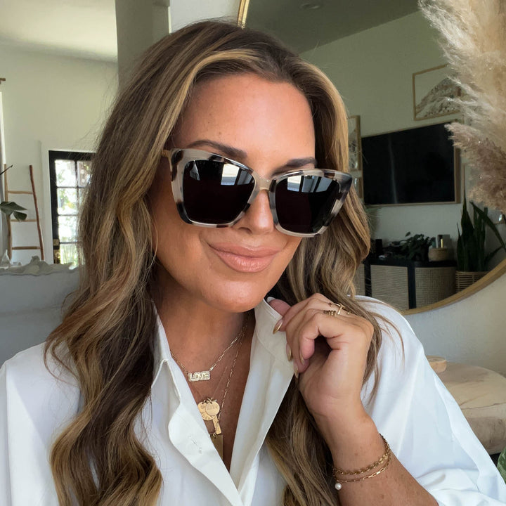 BECKY II CREAM TORTOISE POLARIZED SUNGLASSES